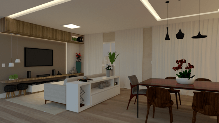 como integrar sala de estar e jantar em apartamentos pequenos
