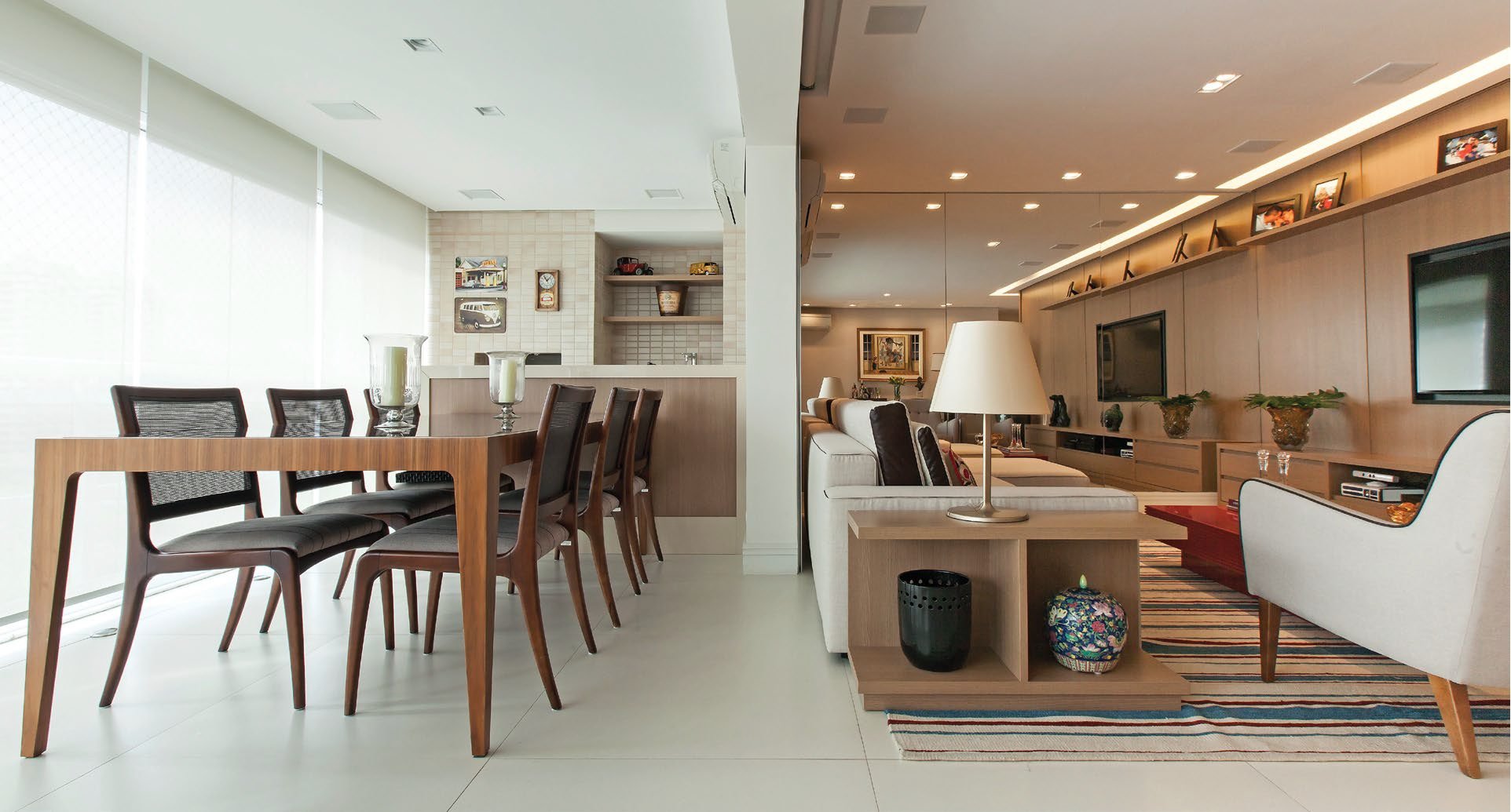 como integrar sala e varanda pequena