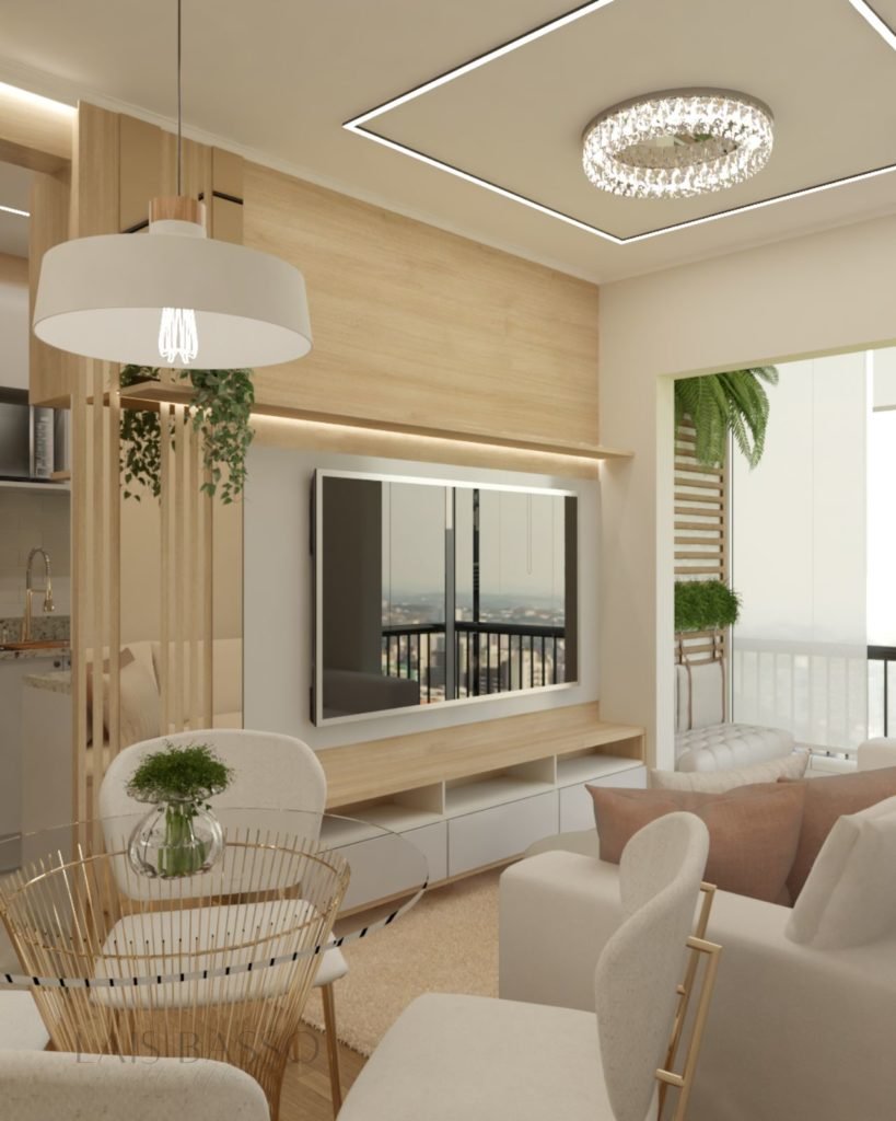 como integrar sala e varanda pequena