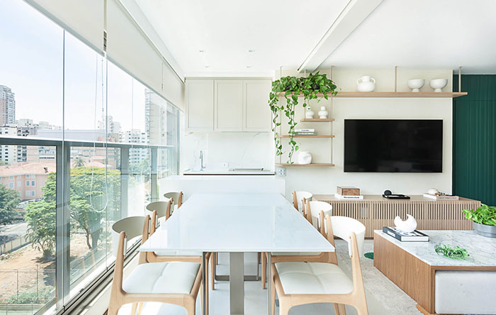 ideias para varanda integrada com sala de estar