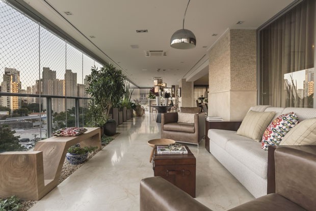 ideias para varanda integrada com sala de estar
