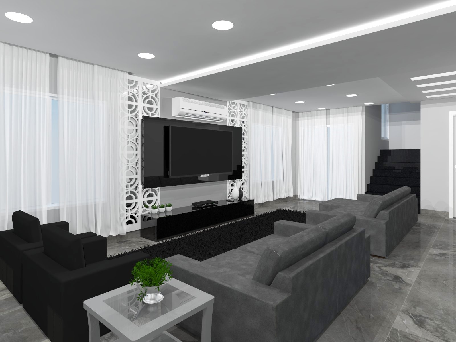 A importância do cinza na decoração preto e branco