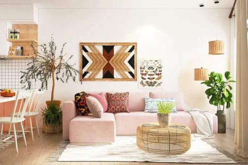 quadros decorativos rosa algodão rose gold