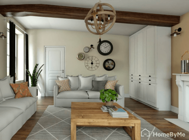 sala de estar rustica