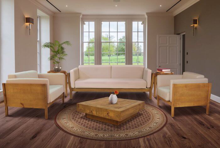 sala de estar rustica