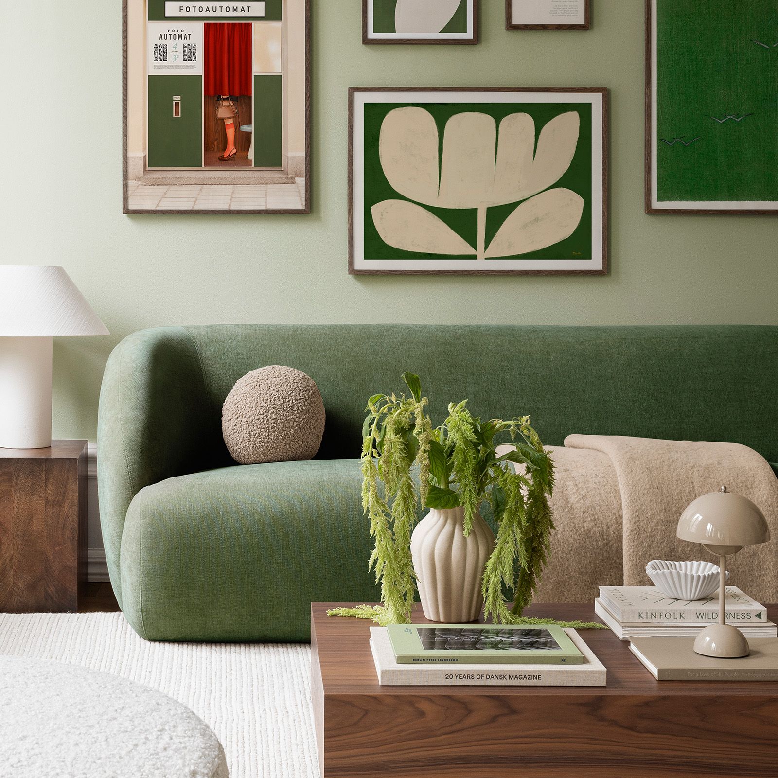 cores que combinam com verde na sala