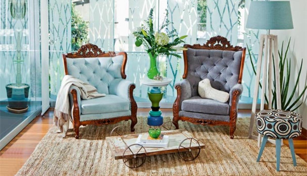 sala de estar vintage