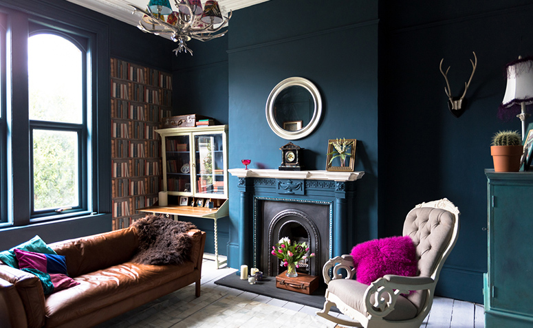 sala de estar vintage