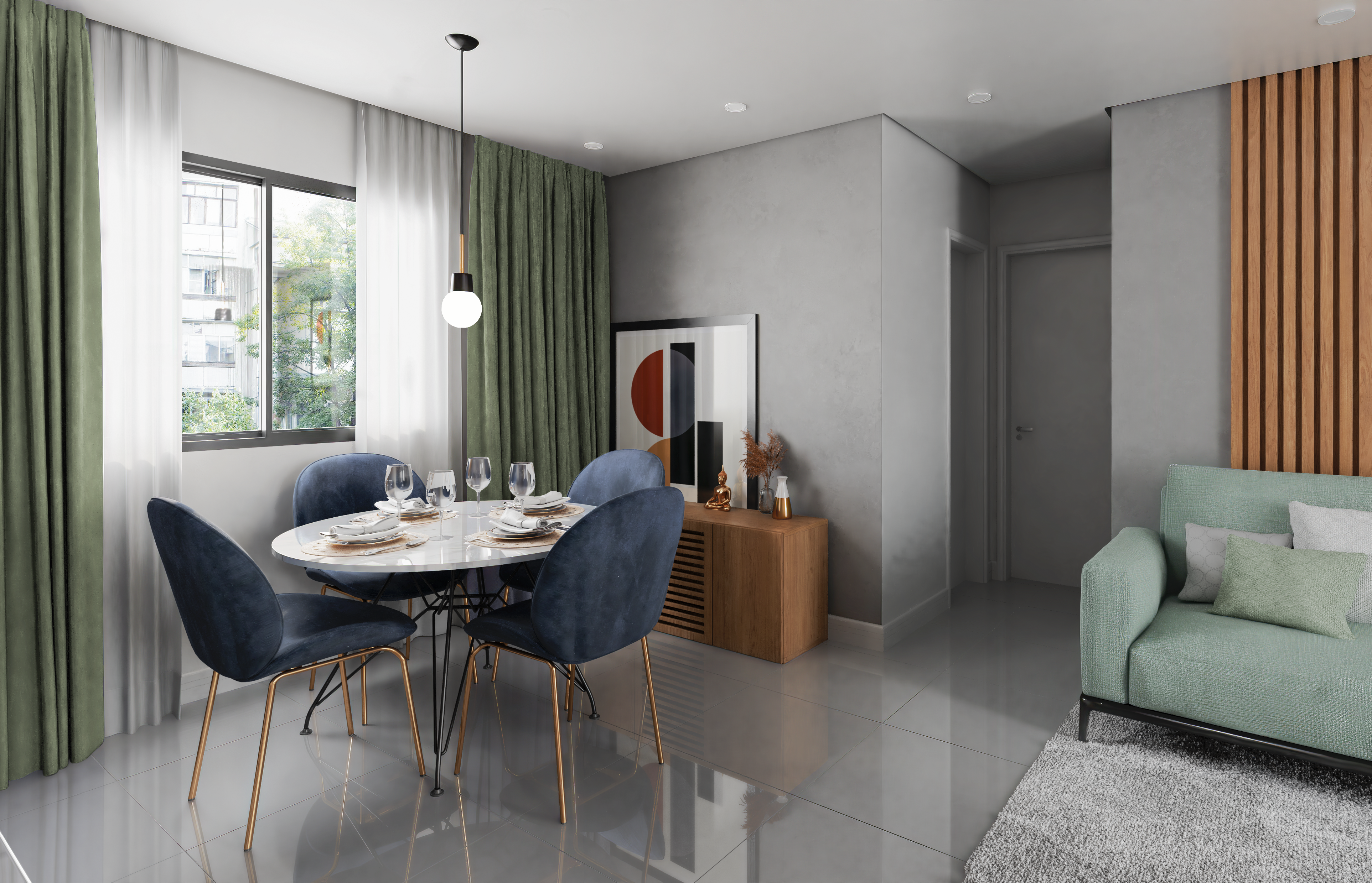 sala de jantar pequena