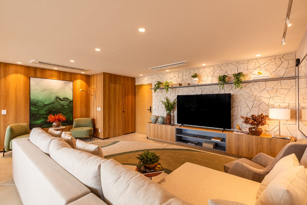 decoração sala de TV moderna