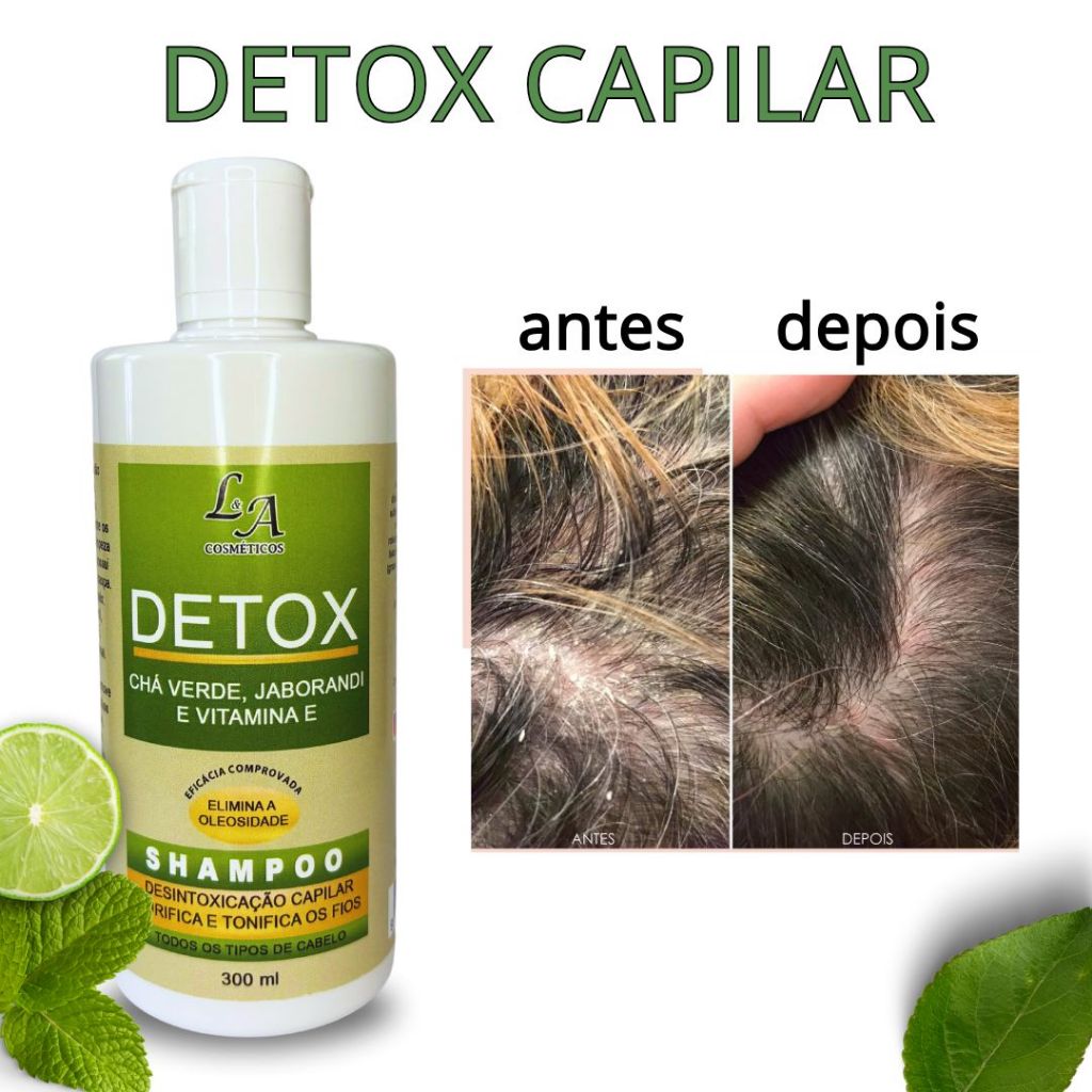 shampoo detox com química