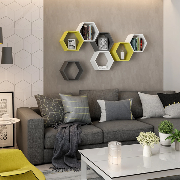 paleta de cores para ambiente com sofá cinza