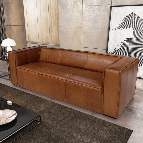 sofa de couro na decoracao