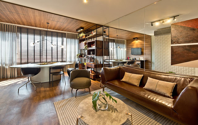 sofa de couro na decoracao