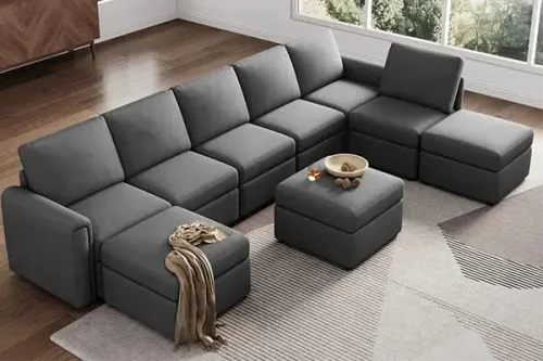 sofá modular confortável e macio