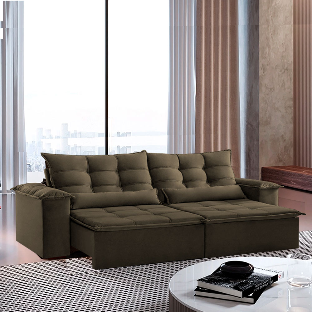 melhor sofá retrátil e reclinável para sala pequena