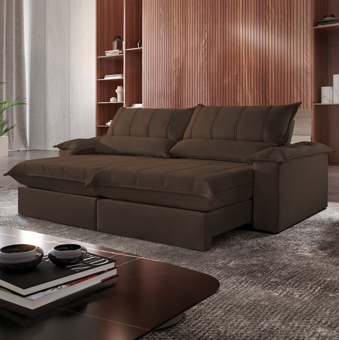 melhor sofá retrátil e reclinável para sala pequena