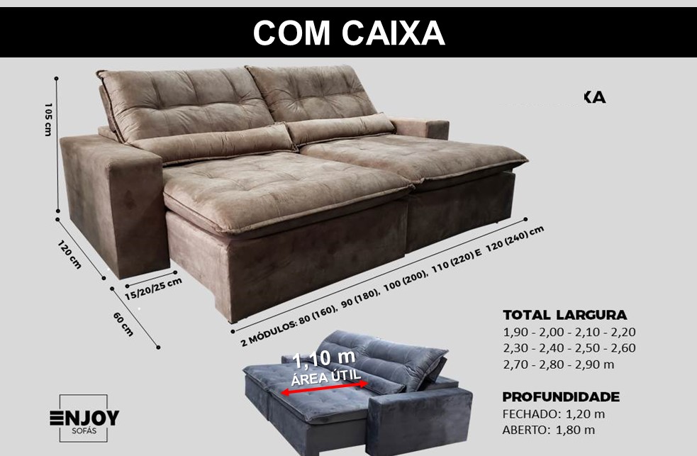 sofa retratil ou reclinavel