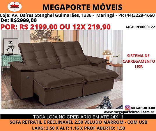 diferença entre sofá retrátil e reclinável