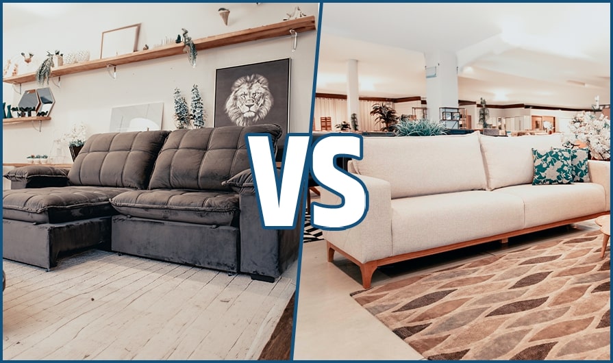 vantagens sofá retrátil vs reclinável