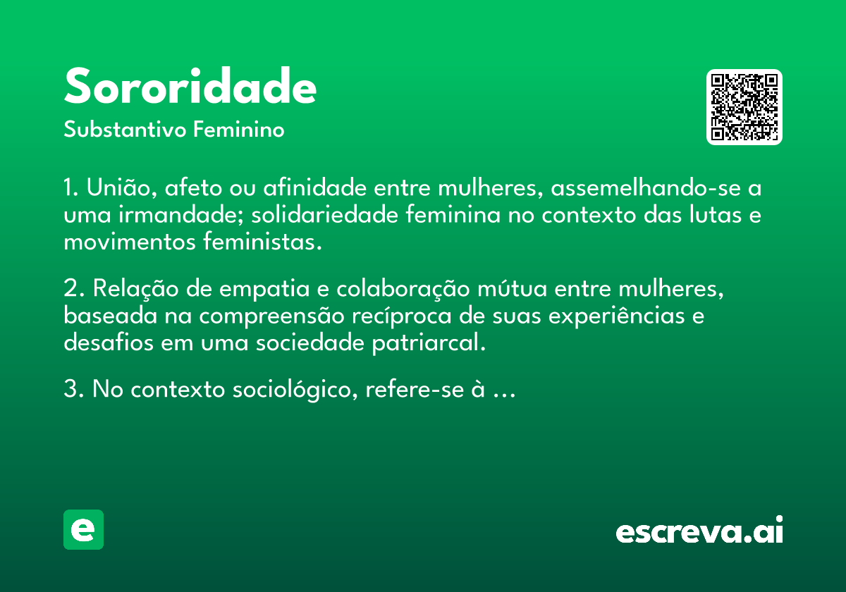 sororidade em português