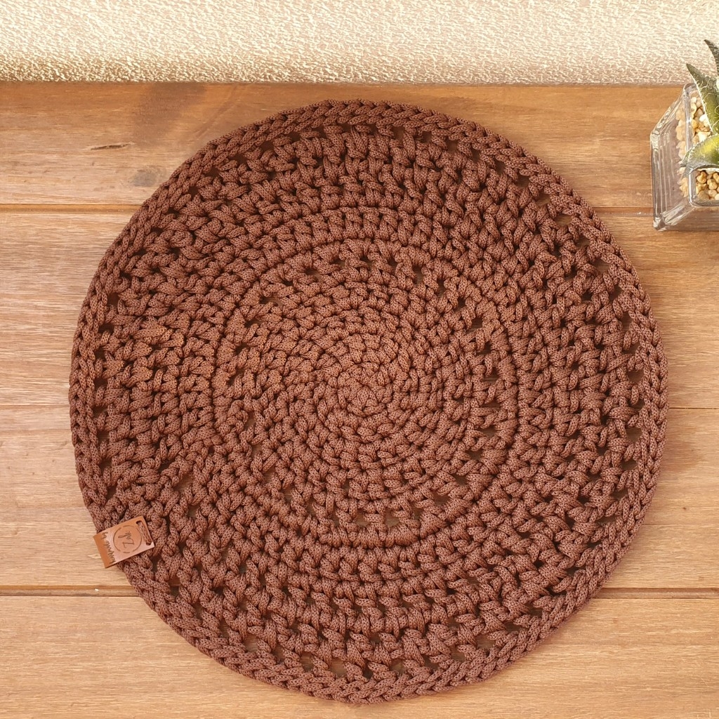 cores de sousplat de crochê para combinar