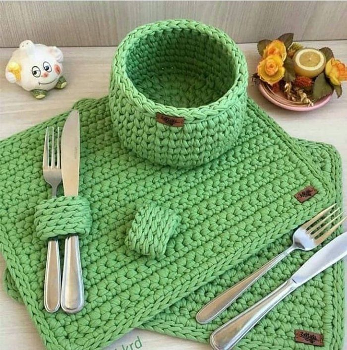 sousplat croche fio de malha