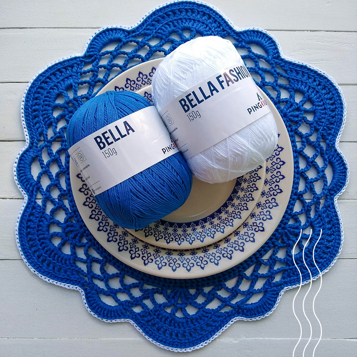 jogos de sousplat de crochê para mesa posta