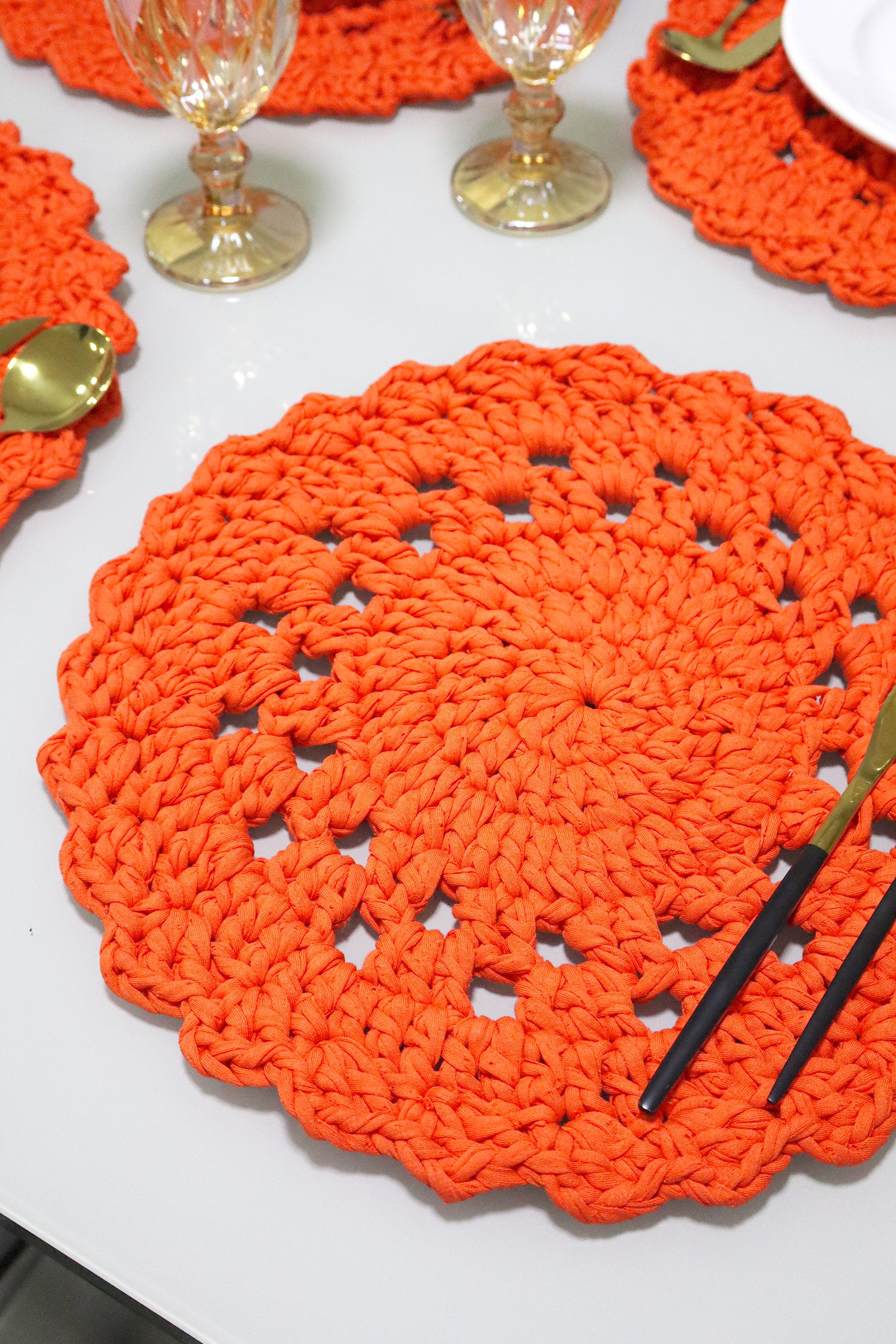 diy sousplat de crochê para iniciantes