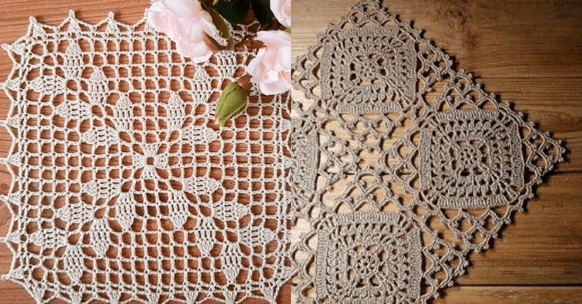 sousplat de croche retangular