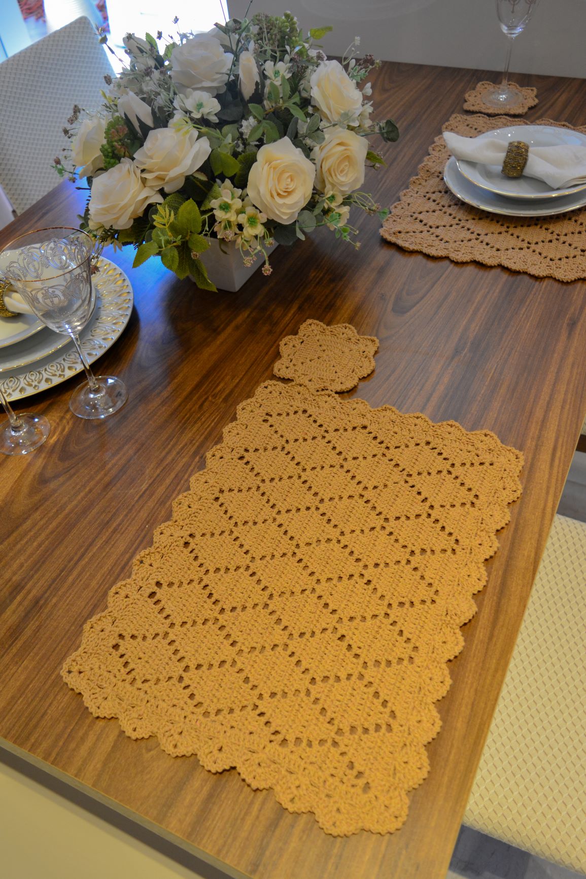 Tendências de cores para sousplats de crochê em 2024