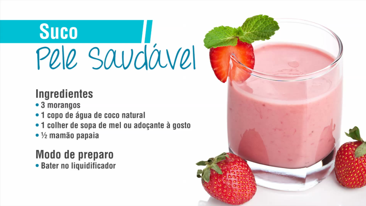 receitas de sucos para pele saudável