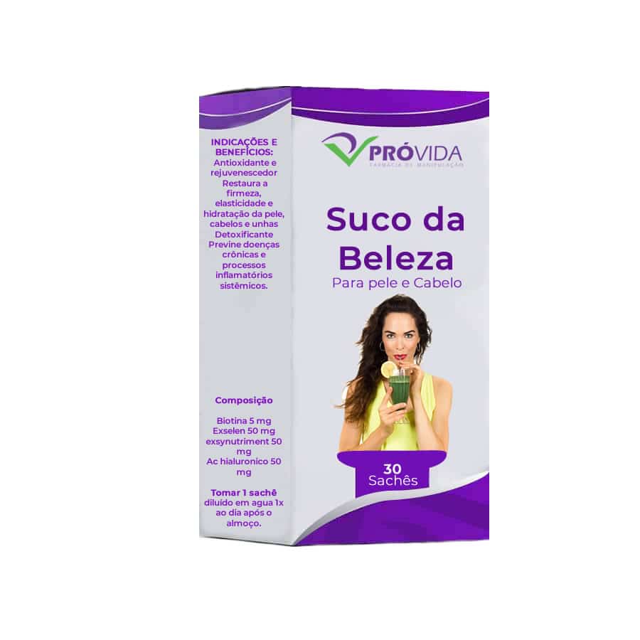 suco natural para rejuvenescimento facial