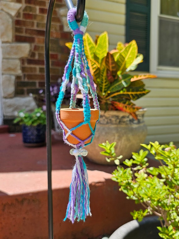 suporte de planta macrame