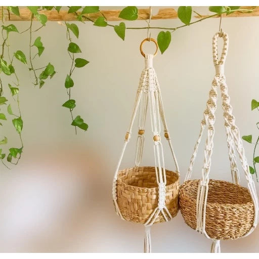 suporte de planta macrame