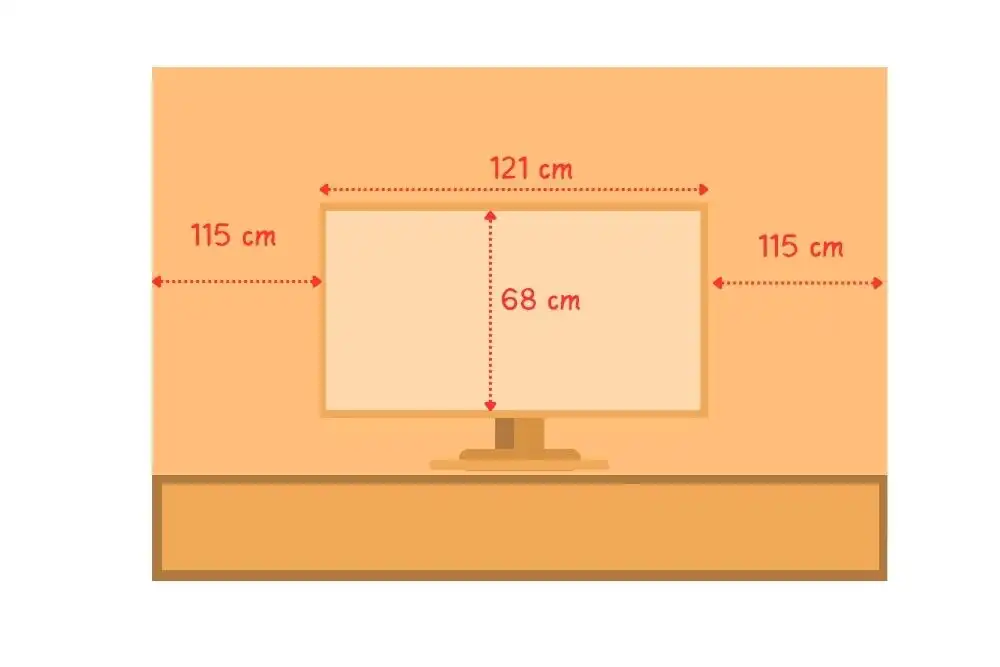 tamanho ideal da tv para a sala