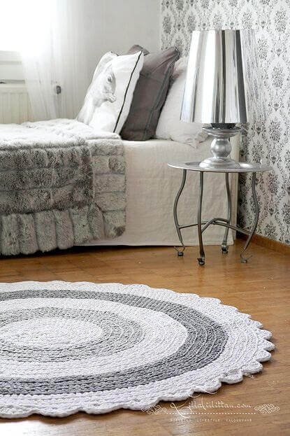 Tendências de cores e formatos em tapetes de crochê para 2024