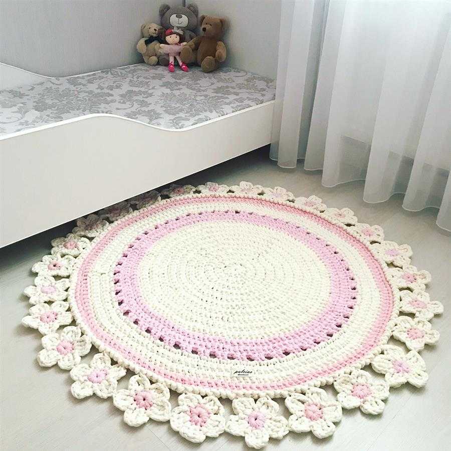 tapete de croche para quarto de menina