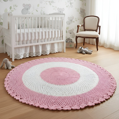 Guia de cores para tapetes de crochê no quarto infantil