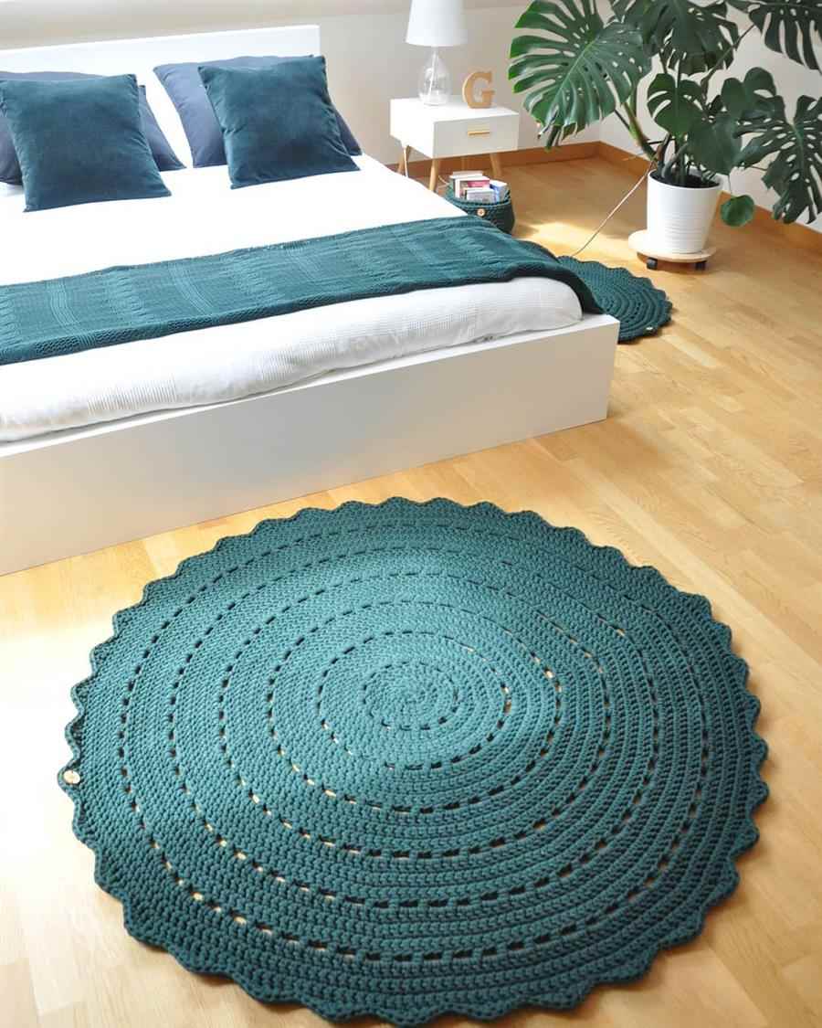 tapete de croche para quarto de menina