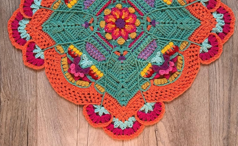 tapete de crochê quadrado passo a passo para iniciantes