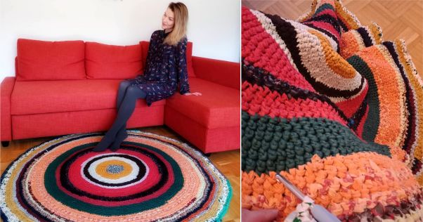 tapete de tecido reciclado passo a passo