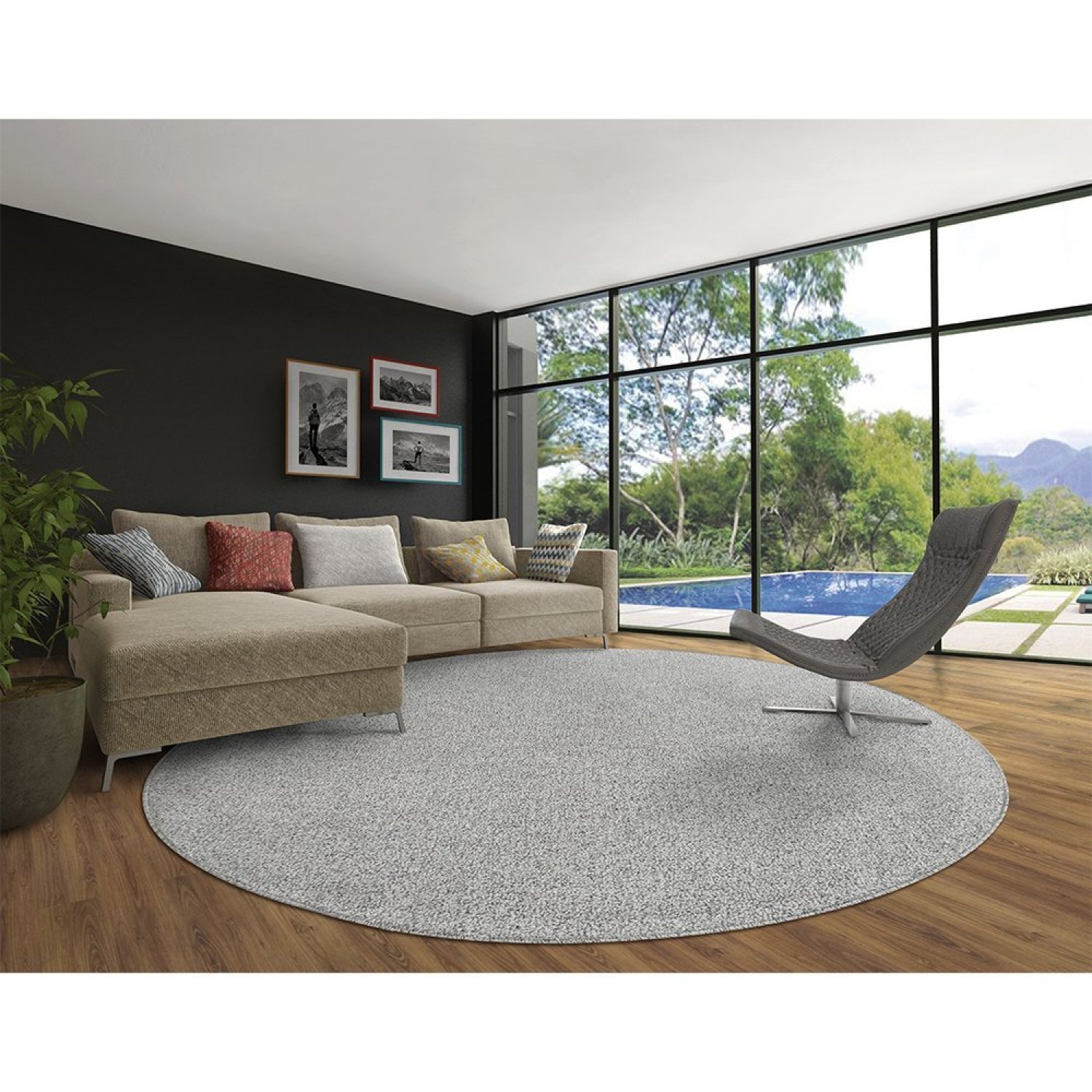 tipos de tapete redondo para sala