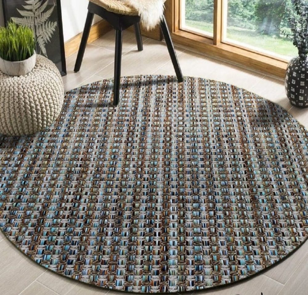 tapete redondo na sala