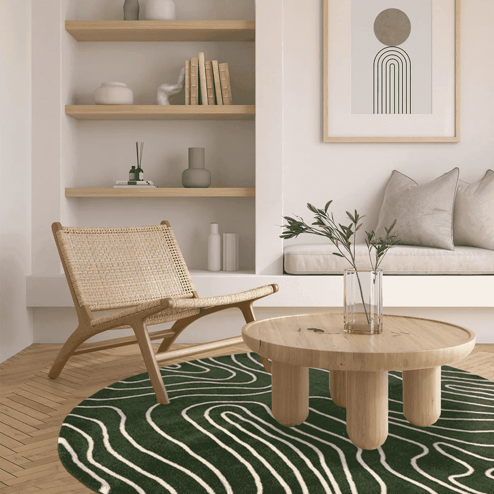 tipos de tapete redondo para sala