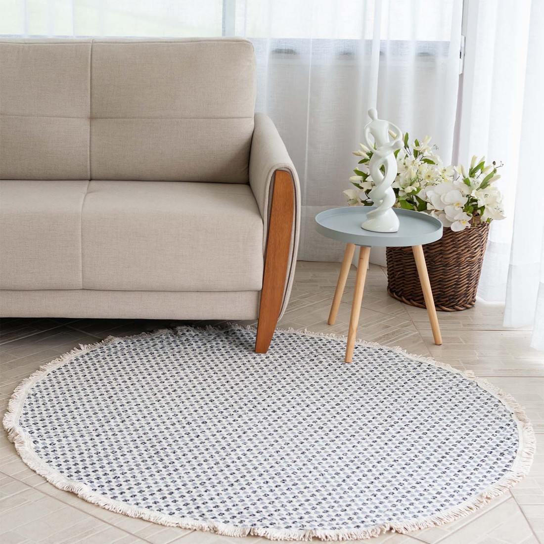 tapete redondo decorativo sala