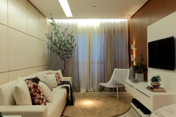 como usar tapete redondo na sala de estar