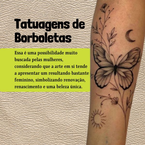Tatuagens de Borboleta no Braço: Ideias e Significados