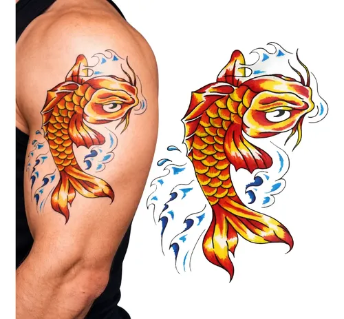 Tatuagem de Carpa: Guia Completo dos Significados por Cor e Direção