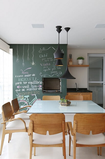 tinta lousa para parede da sala